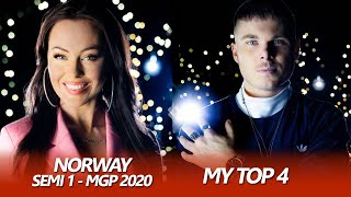 Eurovision 2020 NORWAY Semi 1  MGP  My Top 4 [upl. by Eartha]