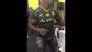 Terry Crews with a springbok jersey [upl. by Godderd]