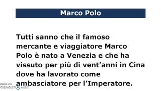 Marco Polo Lettura italiano A1 [upl. by Elkcim]