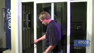 Adjusting the rollers on a sliding patio door [upl. by Adrian21]