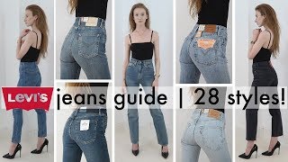 The ultimate tryon guide to womens Levis jeans  EVERY STYLE  2018 [upl. by Rednasxela430]