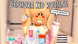 SEPHORA KID DAILY ROUTINE GONE WRONG  Roblox Bloxburg Voice Over Roleplay  Blossom Family [upl. by Sadoc]