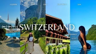 travel vlog  Switzerland Lucerne Zurich Bürgenstock Spa day party mountain coaster  more [upl. by Marigolda679]