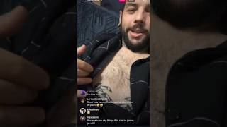 Navarone Garcia engaging pornography Telling followers he got no pubic hair and showing off chest [upl. by Falo]