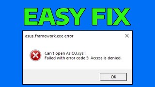 How To Fix Can’t Open ASIO3 Sys Error on ASUS Computers [upl. by Prissie]