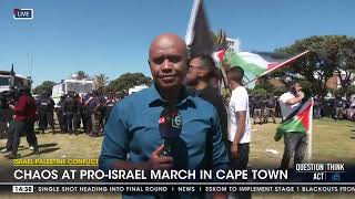 Chaos at ProIsrael march in Cape Town [upl. by Inele495]