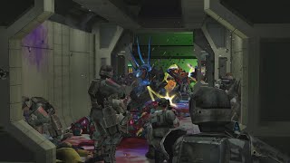 Halo 3 AI Battles  Marines vs Brutes [upl. by Korten]