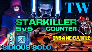 5v5 TRAYA LEAD STARKILLER COUNTER wDARTH SIDIOUS DATACRON  SWGOH TW [upl. by Mir]