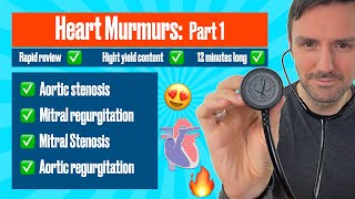 Heart murmurs for beginners 🔥 🔥 🔥 Part 1Aortic amp Mitral stenosis Aortic amp mitral regurgitation [upl. by Daraj]