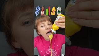 ASMR Nerds Rope Mustard Candy Mukbang shorts [upl. by Aia124]