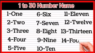 1 to 50 Spelling in English  Number Names 1 to 30  1 to 30 Counting  One to Fifty Spelling [upl. by Nillok834]