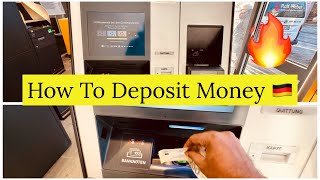 How to deposit cash in an ATM in Germany commerzbank🔥Deposit money in German Bank ATM in Europe [upl. by Seldon732]