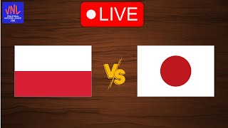 Live Poland vs Japan  FIVB Volleyball Womens Nations League 2024  Live Play By Play Scoreboard [upl. by Ardnasela]