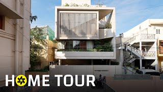 This 2400 sqft Luxury Home in Bengaluru Has A Unique Marble Facade Home Tour [upl. by Adelaja]