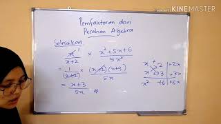 Tingkatan 2 Bab 2 Pemfaktoran dan Pecahan Algebra [upl. by Sheelagh]