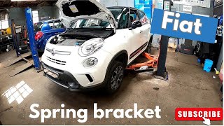 how to change fiat rear spring bracket fiat rear shock absorber strut bracket replacement [upl. by Aelem631]