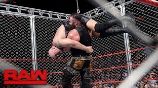 Big Show vs Braun Strowman  Steel Cage Match Raw Sept 4 2017 [upl. by Oinesra]