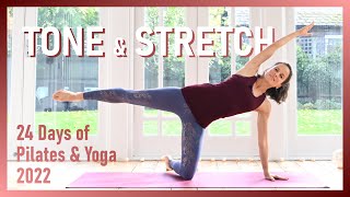 Full Body Pilates  Tone amp Stretch  Day 1  24 Days Pilates amp Yoga with Katja [upl. by Nevil52]