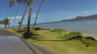 Bora Bora island drive from Vaitape to Matira Beach [upl. by Zerep]