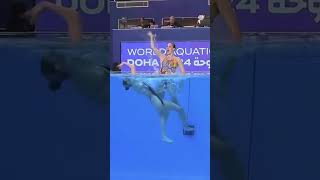 Impressive Water Entrance by Bregje amp Noortje de Brouwer artisticswimming swimmer dive [upl. by Nwahsel]