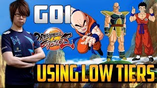 DBFZ ▰ GO1 Using Krillin Nappa and Yamcha [upl. by Assennev]