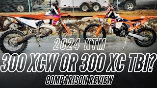 2024 KTM 300 XCW OR XC TBI RIDE REVIEW COMPARSION [upl. by Madelle379]