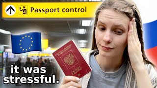 First time visiting Western Europe amp how I went through passport control as a Russian citizen [upl. by Viens205]