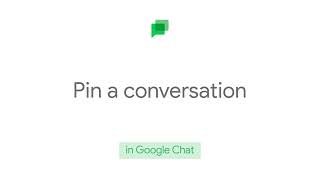 How to Pin a conversation in Google Chat [upl. by O'Reilly]