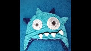 Ellis monster hat crochet pattern Schachenmayr Baby Super Soft [upl. by Cappello]