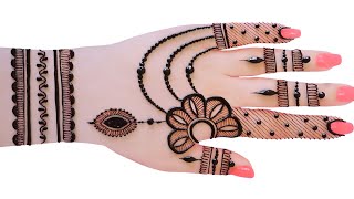 New stylish jewellery mehndi design  Back hand mehndi design  mehndi ka design  mehndi  Mehandi [upl. by Endres2]