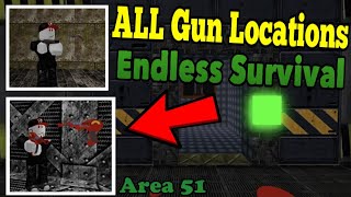 How To Get EVERY Endless Survival Gun Roblox Survive And Kill The Killers In Area 51 [upl. by Bonn659]