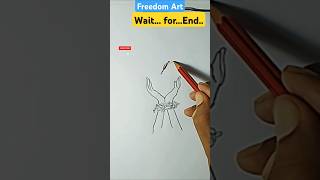 Freedom 🆓 Scenary shorts free freedom drawing draw easy howtodraw PinkfongTroomTroom [upl. by Brenza557]