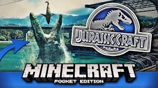 JURASSIC WORLD IN MCPE 11  Minecraft PE Jurassic Craft Addon  Map Minecraft Pocket Edition 11 [upl. by Idurt]