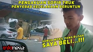 PENGAKUANNYA MENGEJUTKAN Ini TAMPANG Sopir Truk Penyebab LAKA Beruntun di GT Halim Utama [upl. by Aicena260]