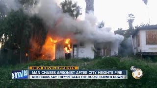 Fire damages abandoned building in City Heights [upl. by Painter367]