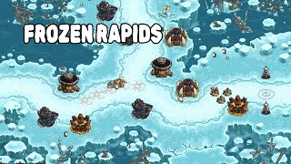 Kingdom Rush Vengeance  Frozen Rapids  Veteran 3 Stars STEAM [upl. by Swayder]