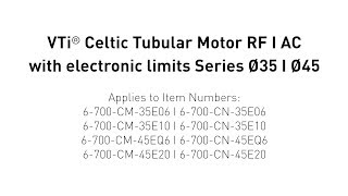 Programming  VTi® Celtic RF AC Motors with Electronic Limits [upl. by Publea]