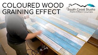 Coloured Wood Graining Effect Painting Technique [upl. by Stephani]