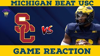 USC VS MICHIGAN GAME REACTION [upl. by Annawak]