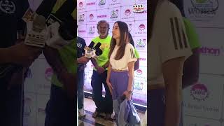 Milind Soman Ankita Konwar JBGS women run with Pinkathon kadam Bollywood reporter [upl. by Lizbeth]