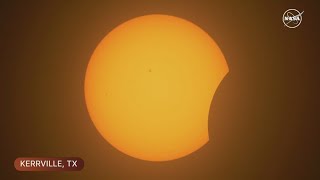 Partial eclipse begins in Kerrville Texas [upl. by Ahusoj]