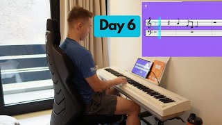 Beginner Learning Piano Using Simply Piano – Day 6 [upl. by Lahtnero]