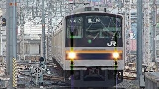 京都線205系近ミハ車 普通尼崎ゆき大阪到着 [upl. by Nauq]