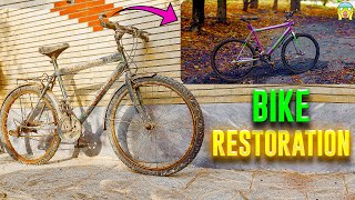 INCREDIBLE Bicycle RESTORATION Transforming A Trash Bike Into A BENELLI Mountain Bike [upl. by Enihpets]