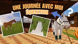 Une journée avec Saku  🐴  Minecraft équitation [upl. by Leoni]