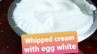 Easy Whipping Cream using Egg whites  No heavyfresh cream [upl. by Laerol]