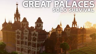 I built a few more large palaces in Minecraft survival [upl. by Bonnes]