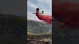 Plane dumps retardant on Sloans Fire Video CSKT Division of Fire [upl. by Primaveria]