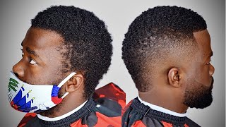 How to Cut a MOHAWK  BURST FADE MOHAWK Haircut and Beard Tutorial  Haircuts for Black Men [upl. by Ettedo]