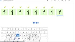 Typing Club  Tutorial  Lesson 2  Keys F and J [upl. by Einnov180]